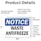 Signmission Waste Antifreeze, 10 in W x Rectangle, Vinyl Decal OS-2PACK-NS-D-710-L-18954 - alternate 2